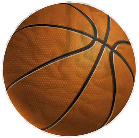 Pla Pla Pla Manta Redonda Polar con Forma de Pelota de Baloncesto. Manta Basket con Forma Redonda. Manta para sofá Divertida 150 x 150 cm.