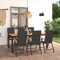 Festnight Sitzgruppe Garten Essgruppe Gartenmöbel Set 6 Personen Gartentisch Set mit 6 Stühlen Klappbaren Verstellbare Rückenlehne Gartengarnitur Sitzgarnitur Esstisch Terrassenmöbel