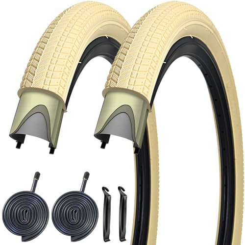 Neumáticos de bicicleta plegables de 18 pulgadas de 18 x 2.125 y 18 pulgadas (2 neumáticos y 2 tubos/crema)