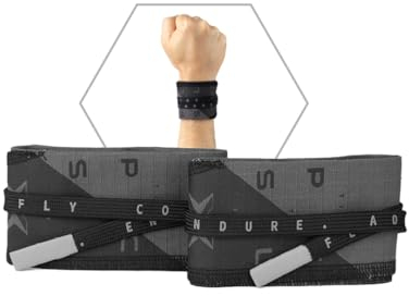 PICSIL Muñequeras de Tela para Cross Training, 100% Algodón, Gran Soporte Articular, Previene Lesiones, Tendinitis, Ideal para Musculación, Boxeo, Gimnasia, Calistenia, Gym (Rouge 5cm)