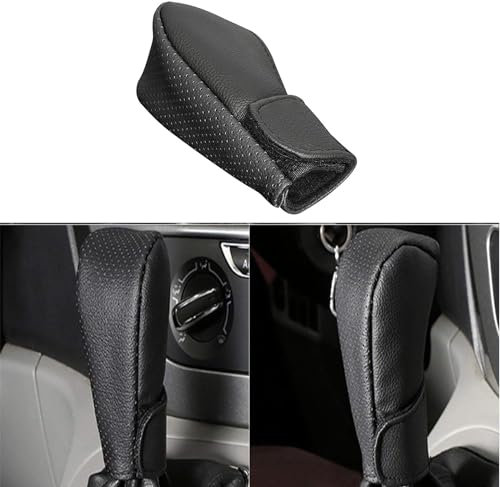 GHUYGTT Auto-Schaltknauf-Abdeckung für Mitsubishi Colt Lancer ASX Eclipse Cross Outlander L200, rutschfeste Schaltknauf-Abdeckung, Schaltknauf-Haube Innenzubehör,D/Black