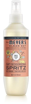 MRS. MEYER'S Clean Day Cat Deodorizing Spray, White Peach Scent, 8oz