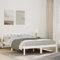 vidaXL Massivholzbett, Holzbett mit Kopfteil Lattenrost, Doppelbett für Schlafzimmer, Bett Bettgestell, Modern, Weiß 160x220cm Massivholz Kiefer