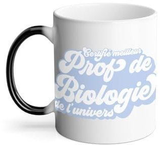 Mug Thermo-réactif Tasse Magique - Certifié meilleur Prof de Biologie de l'univers - 325 ml
