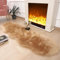 JXLOULAN Faux Lammfell Schaffell Teppich Hellbraun 80x180 cm, Flauschiger Teppich Wohnzimmer Deko Longhair Weicher Fell Carpet für Stühle Sofa Schlafzimmer Kinderzimmer