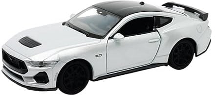 Toi-Toys Ford Mustang GT 2024 12cm Modellauto Metall Modell Auto Spielzeugauto 87 (Silber-Metallic)