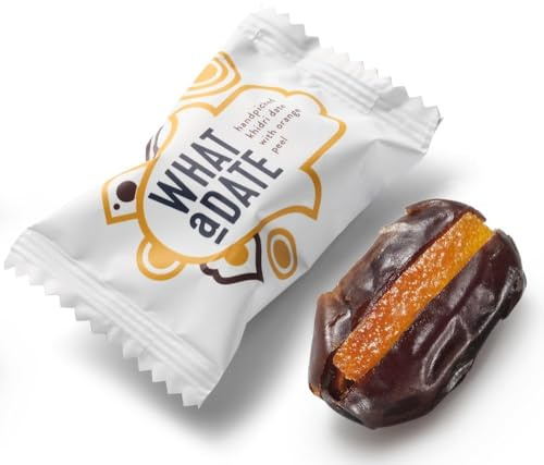 What a Date Orange Peel - 30 Singles - High in Fibre, Gluten Free & Plant-Based.