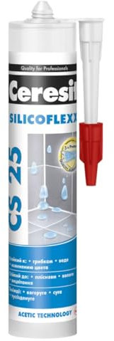 Sanitär Silikon CS25 Rotbraun für Innen und Außen Bad und Küche - Schimmelressistent - UV und Witterungsbeständig - Elastisch und Wasserabweisend - Einfache Verarbeitung (1 x 280ml)