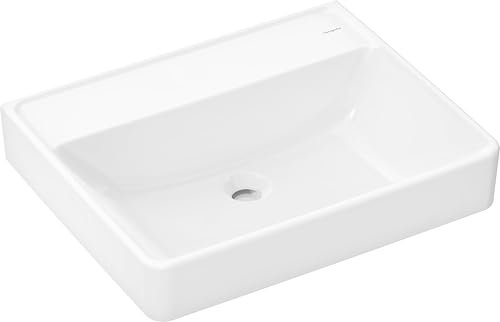 Hansgrohe Xanuia Q Waschtisch, ohne Hahnloch, ohne Überlauf, 600x480mm, weiß, 60242450