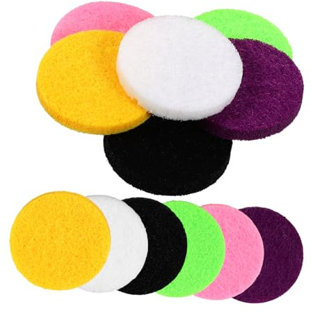 Zerodeko 12 Stück Runde Aromadiffusor Ersatzpads aus Schwamm für Aromatherapie Zuhause Auto Praktische Duftkissen Einfache Handhabung