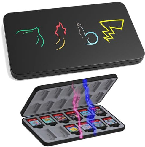 Glowiibo Spielkarten Aufbewahrungsbox für Nintendo Switch 2 oder Switch 1. Etui mit Magnetverschluss.