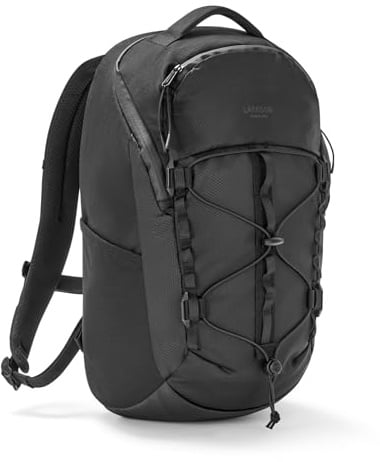 LARKSON Wanderrucksack Damen & Herren Schwarz - Klint Small - Kleiner Trekkingrucksack 20L - Wandern, Trekking, Camping, Klettern - Tagesrucksack mit Hüftgurt & Mesh-Polsterung