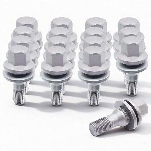 ERMWALR Lot de 16 boulons de roue M12 x 1,25 pour Citroën C2 C3 C4 C5 pour Peugeot 206 207 308 407 boulons de roue écrous de rechange 9817024580 540567