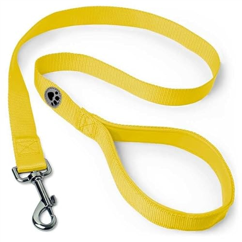 iGadgitz Home U7326 Padded Handle Dog Lead Leash - Yellow - 180cm (1.8m)