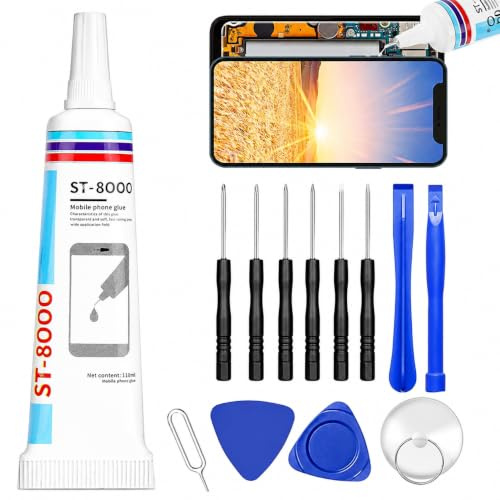 ST8000 Handy Display Kleber 110ml, smartphone display kleber, Mehrzweckkleber mit Reparaturwerkzeugen, Reparatur Tablet & Elektronik, Smartphone für die Handy