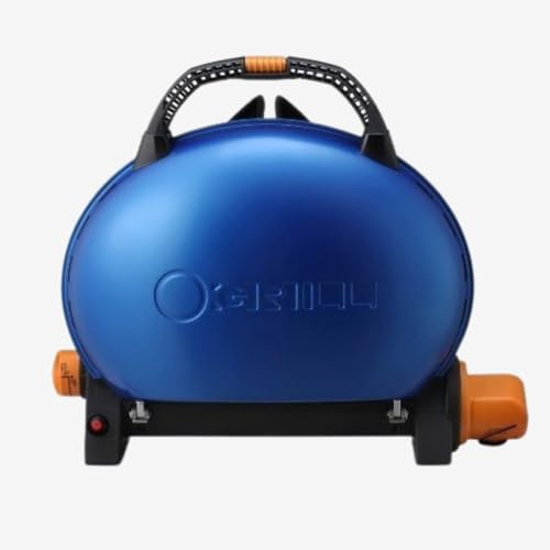 O-Grill 500 barbecue a gas portatile da campeggio con piastra in ghisa, doppio uso a gas, bruciatore 9000 BTU | area di cottura da 1065 cm, barbecue a gas compatto per giardino, viaggi e roulotte | 4