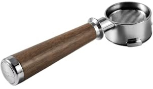 Compatible For Delonghi，Barsetto，Berivlle，Lamarzocco，Welhome MHW-3BOMBER 51/54/58mm Bottomless Portafilter Vintage Wooden Handle(15g)
