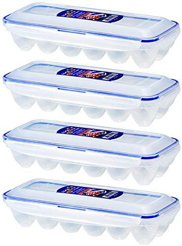 LOCK & LOCK HPL954SET Dispenser, Holder for 12 Eggs, Plastic, Clear
