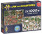 Jan van Haasteren Jumbo Spiele Jan van Haasteren Puzzle 2x 1000 Teile - Weihnachtsessen + Weihnachtsbaummarkt 2 in 1 - ab 12 Jahren Comic Puzzle Christmas Gifts Mehrfarbig