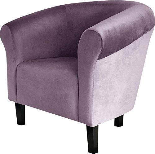 FORTISLINE Clubsessel Loungesessel Cocktailsessel Monaco 2 Plüsch Puderrosa W364 22