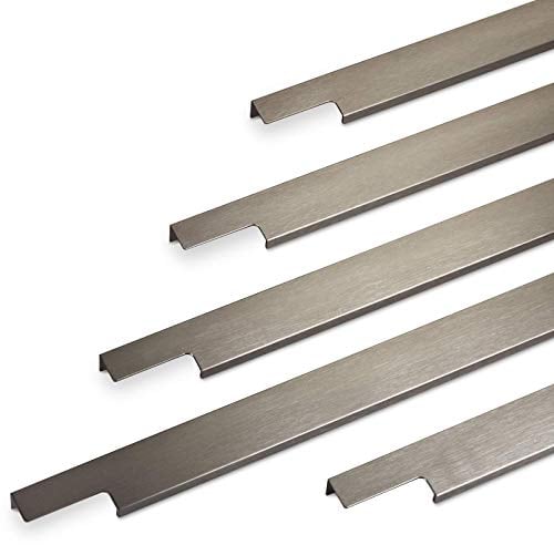 Möbelgriff BLANKETT 395 mm Edelstahloptik gebürstet Griffprofil (Wird an die Frontinnenseite verschraubt) Schubladengriff Schrankgriff von SO-TECH®