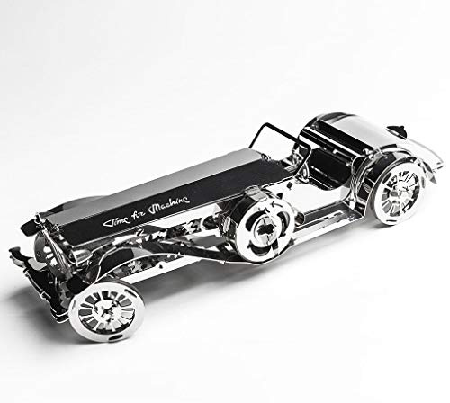 Model Car Kit 3D Model kit Glorious Cabrio2 - Moving Wind-Up Retro Car Collectible | 3D Puzzle for Adults - Metal DIY Kit | DIY Construction Set of a Vintage Car
