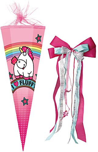 alles-meine.de GmbH komplette Füllung - Circa 200 Teile - für Schultüte - Einhorn Fluffy & Regenbogen - Minions - eckig - für ALLE Zuckertüte -..