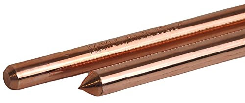 KLK - Pica Toma De Tiera Lisa De 2 Metros De Longitud (2000 x 15 mm). Fabricada Según Normal UNE 202006. Recubrimiento De Cobre De 100 Micras. Jabalina Toma Tierra Modelo 2-UNE202006 142.