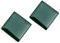 ALEXASCHA® Quadratische Statement Ohrringe â€¢ Extra groÃŸe Ohrstecker mit eckigen Glassteinen â€¢ Geometrischer Glasschmuck avantgard â€¢ 20mm x 20mm x 3mm (Malachitgrün)