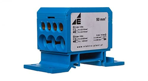 Verteilerblock 2x4-50mm2 + 3x2,5-25mm2 + 4x2,5-16mm² blau DB1-N 48.11 Elektro-plast Spatel 5901769011403