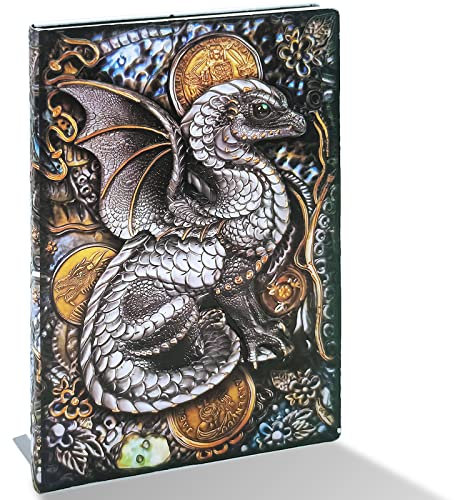3D Dragon DND Journal Schreiben Notizbuch, Fantasy D&D Leder Notizbuch für Dungeons and Dragons Geschenke Nerdy DM & Spieler RPG Liebhaber Zubehör, 200 Seiten A5 Tagebuch für Männer oder Frauen