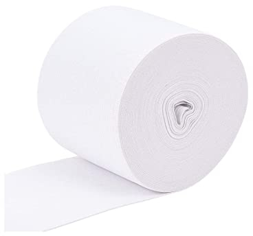 PWHUYJLEY Gummiband Weiß 40mm 50mm 60mm 70mm 80mm 100mm Breit Gummilitze Elastisches zum Nähen (5M X 60MM)