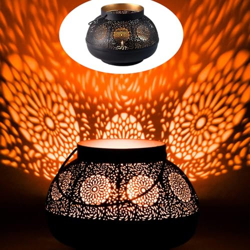 Marrakesch orientalische Laterne Windlicht 17cm | Laternen für Draußen Edla groß als Dekoration