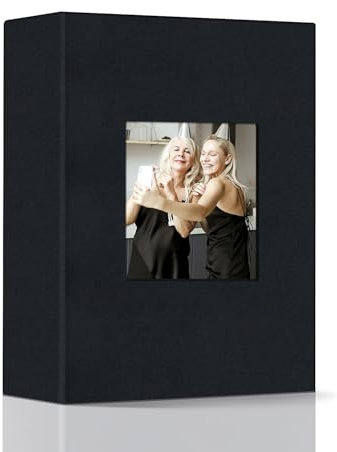 Popotop Fotoalbum, 10 x 15 cm Fotobuch mit 100 Fotos, Leineneinband, Fotobücher mit 300 horizontalen Taschen, Einsteck-Bilderalben für Familie, Hochzeit, Jahrestag, Baby, Urlaubsbilder