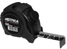 METRICA Flexomètre 3 mètres Total Black Autobloquant Ruban Texturé Noir