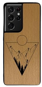 Enowood Holzhülle für Samsung Galaxy S Handy Artisanal - Paysage3 - Galaxy S10 Plus - Hêtre