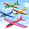 YongnKids 4 Pack 17.5 Inch Large Throwing Foam Plane, Airplane Toy for Boys Girls 3 4 5 6 7 Years Old, Glider with DIY Stickers Flying Toy- Best Gift for Kids Birthday Party Favours