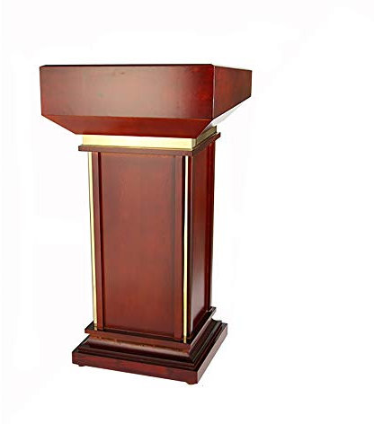 JDSHFEN Rednerpultständer, Stehpult 110 cm, feines Holz-Standpult mit Schublade und offenem Schrank für Büro, Rednerpult, Rede, Kirche, Mehrzweck