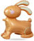 DazzJoy Kaninchen Folienballon Stehend, Ostern Deko Hase Luftballons Geburtstag Deko,Ostern Kindergeburtstag Deko Ballon Osterhasen, Helium Ballons für Hasen Thema Geburtstag Deko, Baby Shower Party