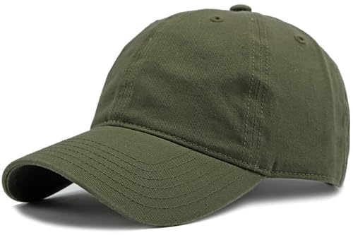 BABAHU Gorra de béisbol para Hombre y Mujer, Color Liso, Ajustable, clásica, 100% algodón, Gorra de Golf para papá (FR/ES, Alpha, One Size, A-Army Green)