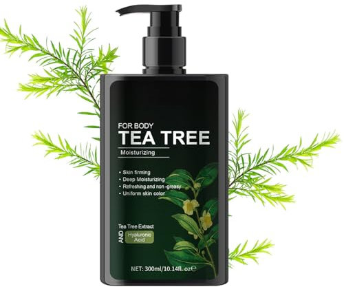 Moisturizing Body Lotion with Tea Tree Oil,Daily Hand & Body Moisturizer for Dry to Extra Dry Skin,Absorbs Instantly,Gentle & Lightweight Non-Sticky, Barrier Repair Skin Firming Cream(300ml)