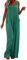 Salopette Vestito Donna, Jumpsuit Donna Elegante Curvy Gamba Larga vestibilità Ampia Tute Estiva Elegante Jumpsuit Casual Senza Maniche in Cotone con Tasche per Spiaggia Vacanza