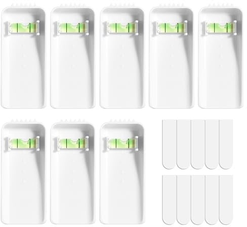 Large Canvas Hangers - 8 Picture Hangers with 10 Removable Adhesive Strips, No Nails, Damage-Free Picture Hanging Hooks, Heavy Duty Wall Hangers for Canvas, Frames & Wall Art