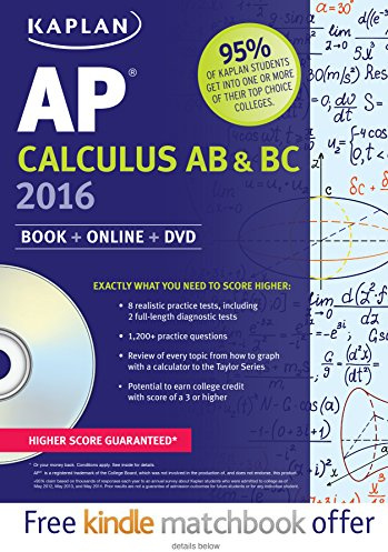 Kaplan AP Calculus AB & BC 2016: Book + DVD (Kaplan Test Prep)
