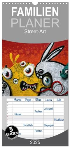 Familienplaner 2025 - Street-Art 2025 mit 5 Spalten (Wandkalender, 21 cm x 45 cm), CALVENDO