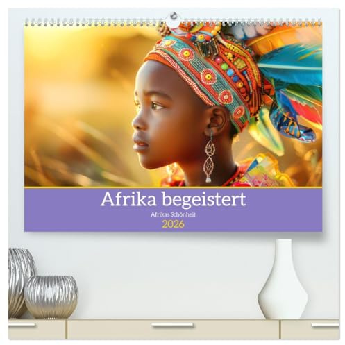 Afrika begeistert - Afrikas Schönheit (hochwertiger Premium Wandkalender 2026 DIN A2 quer), Kunstdruck in Hochglanz: Betörendes farbenprächtiges Afrika (CALVENDO Orte)