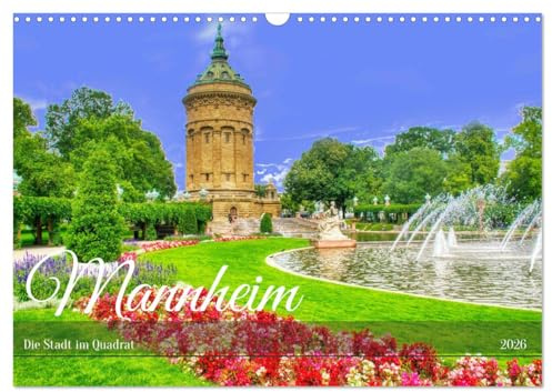 Mannheim - Die Stadt im Quadrat (Wandkalender 2026 DIN A3 quer), CALVENDO Monatskalender: Mannheim, die schönsten Quadrate der Republik (CALVENDO Orte)