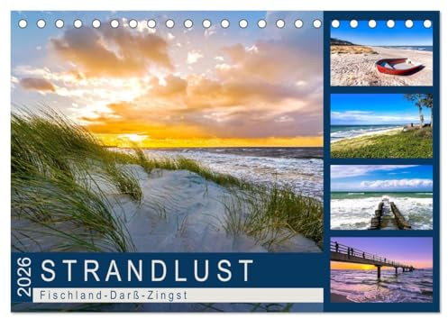 STRANDLUST: Fischland-Darß-Zingst (Tischkalender 2026 DIN A5 quer), CALVENDO Monatskalender: Malerische Bilder von der Halbinsel Fischland-Darß-Zingst (CALVENDO Natur)