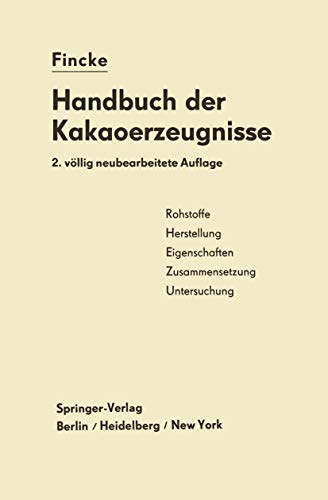 Handbuch der Kakaoerzeugnisse (German Edition)