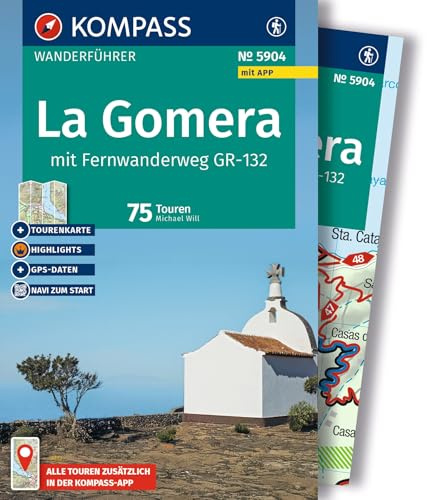 KOMPASS Wanderführer La Gomera, mit Fernwanderweg GR-132, 75 Touren mit Extra-Tourenkarte: mit Touren und GPS-Daten in der KOMPASS-App
